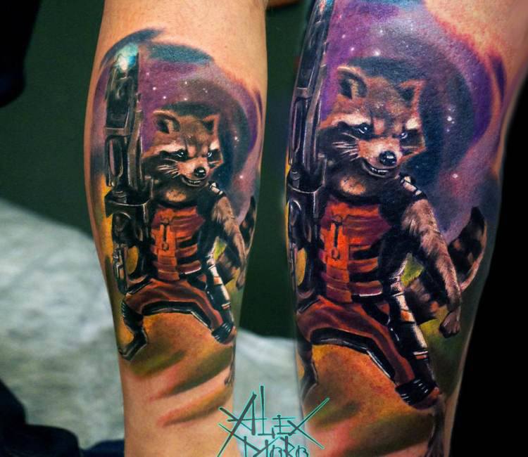 Rocket Raccoon tattoo by Sanek Tattoo | Photo 16983