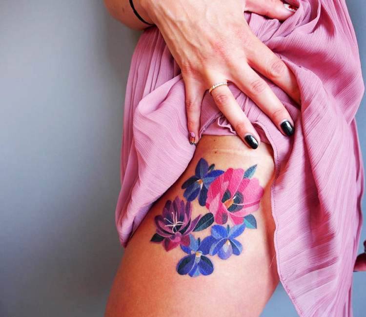 Flowers Tattoo By Sasha Unisex Post 15742 