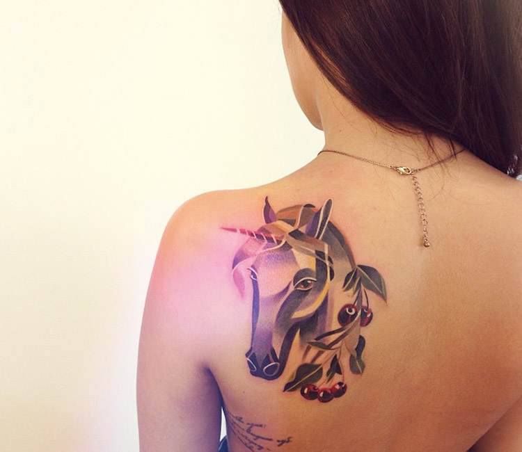 Unicorn tattoo by Sasha Unisex | Post 15748