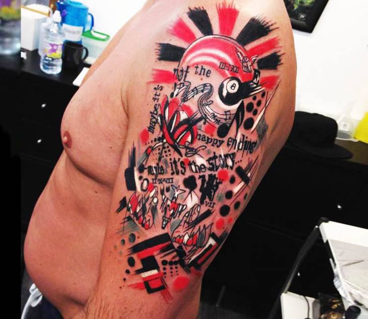 Black and Red tattoo by Sebastian Barone  Post 16604