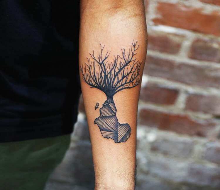 Black and Grey Tree of Life Tattoo Design – Tattoos Wizard Designs