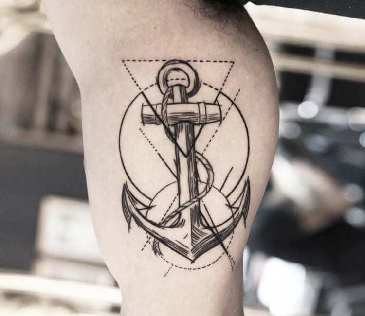 Religious Monochrome Anchor Tattoo, Tattoo Drawing, Anchor Drawing, Anchor  Sketch PNG and Vector with Transparent Background for Free Download