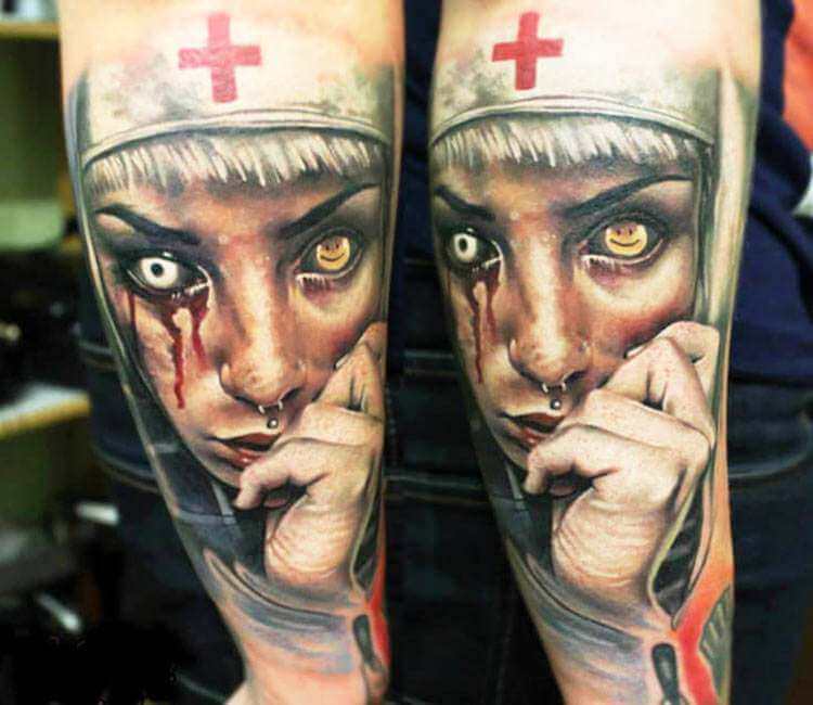 zombie nurse tattoo