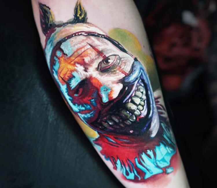 Life of Riley tattoo studio  Lady gaga check it out  really happy with  this American horror story piece  Facebook