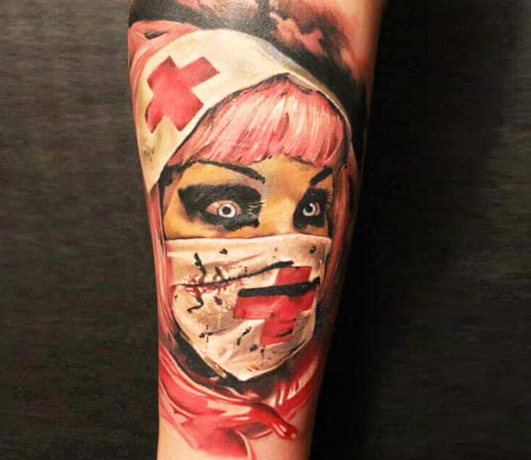 artist sergey shanko horror nurse tattoo 18280110721