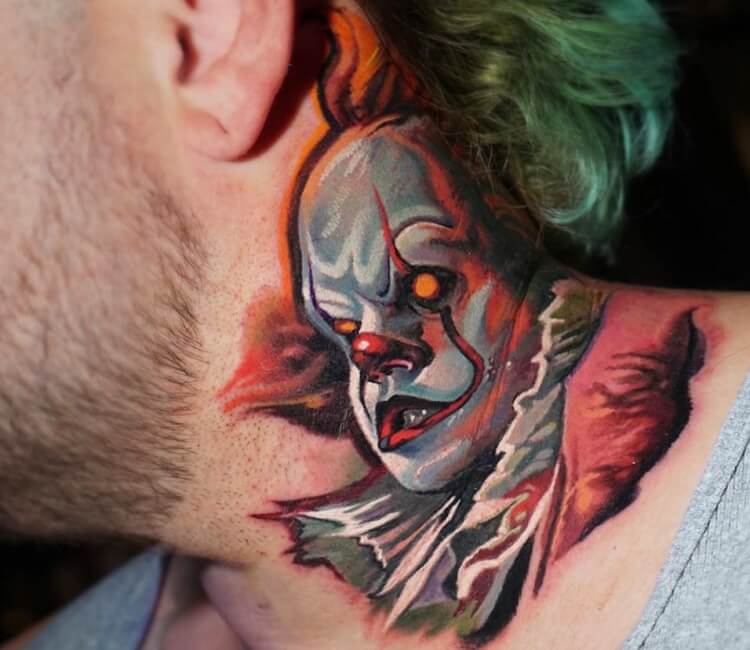 Tattoo uploaded by Alo Loco Tattoo  Scary horror full front and neck tattoo   Tattoodo
