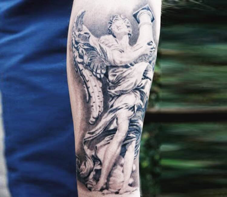 16 Angel Tattoo Designs That Come With Powerful Meanings | Guardian angel  tattoo, Guardian angel tattoo designs, Angel tattoo designs