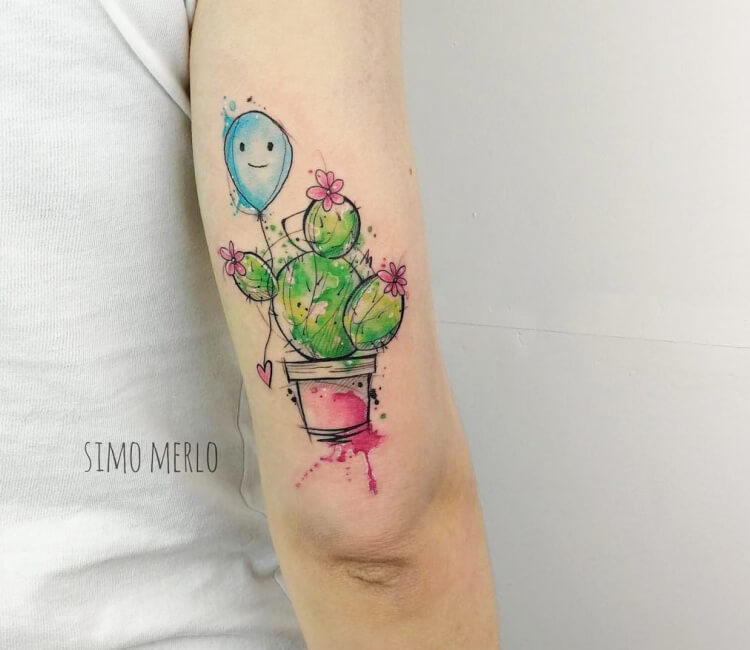 Cactus tattoo by Simona Merlo | Post 27551