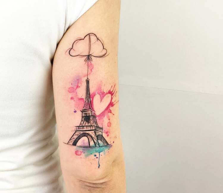 Schizzi Con La Torre Eiffel Illustrazione Vettoriale - Illustrazione di  siluetta, francese: 30136924