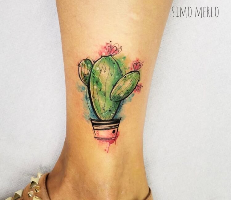 Cactus tattoo by Simona Merlo | Photo 29177