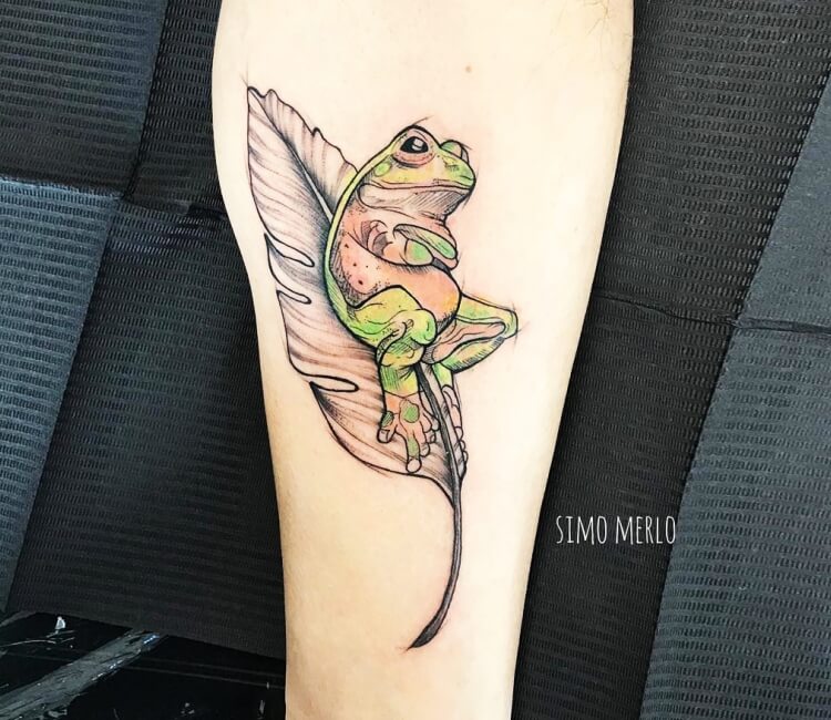 Frog tattoo by me rozieink at Township Tattoo UK  rtattoo