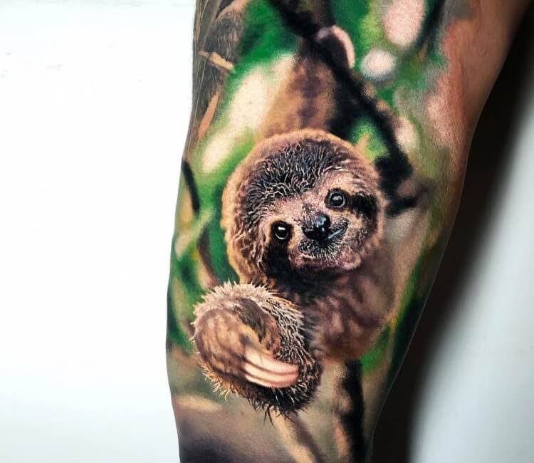 Sloth Tattoo Design by AurakinArts  Fur Affinity dot net