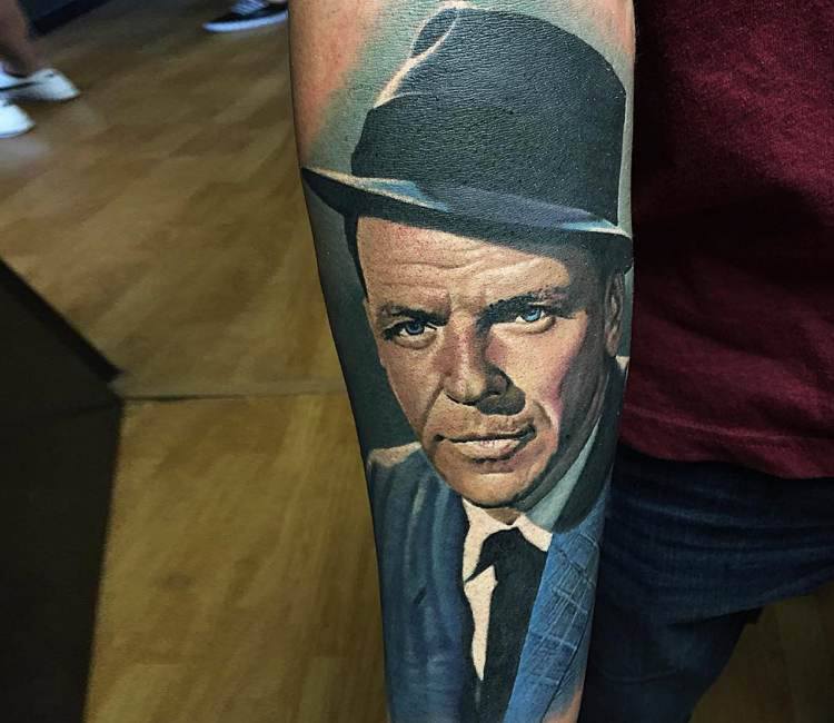 Deanna James Tattoos  Finished this Frank Sinatra last night   Facebook