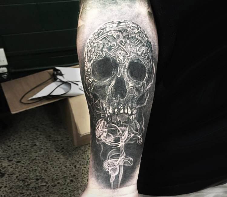 Mexican Skull tattoo by Steve Butcher  Post 15374