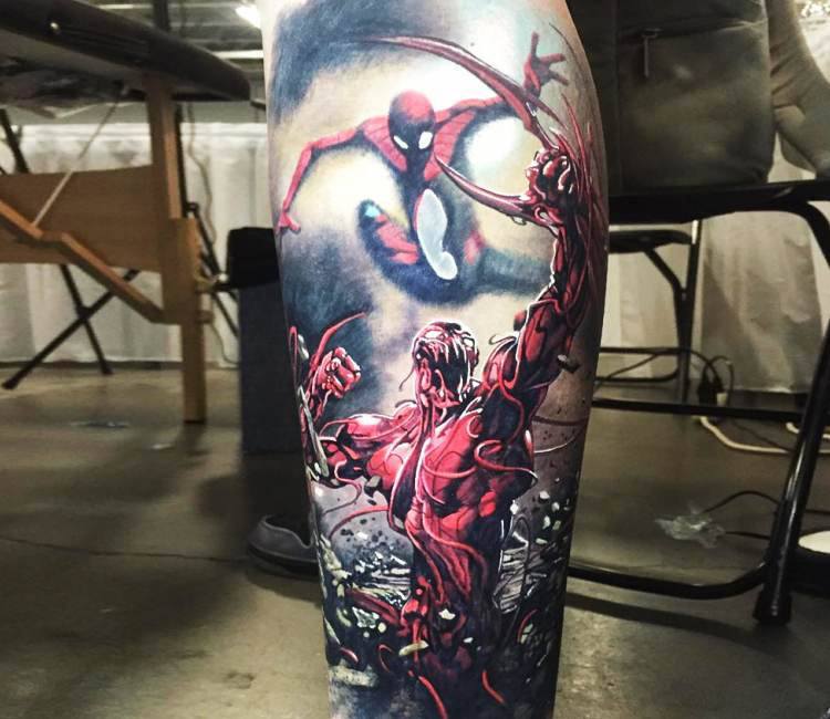 Stunning Venom Tattoo by Jean Mongon