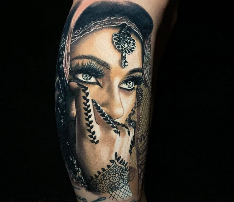 Woman face tattoo by Steve Butcher  Post 29274
