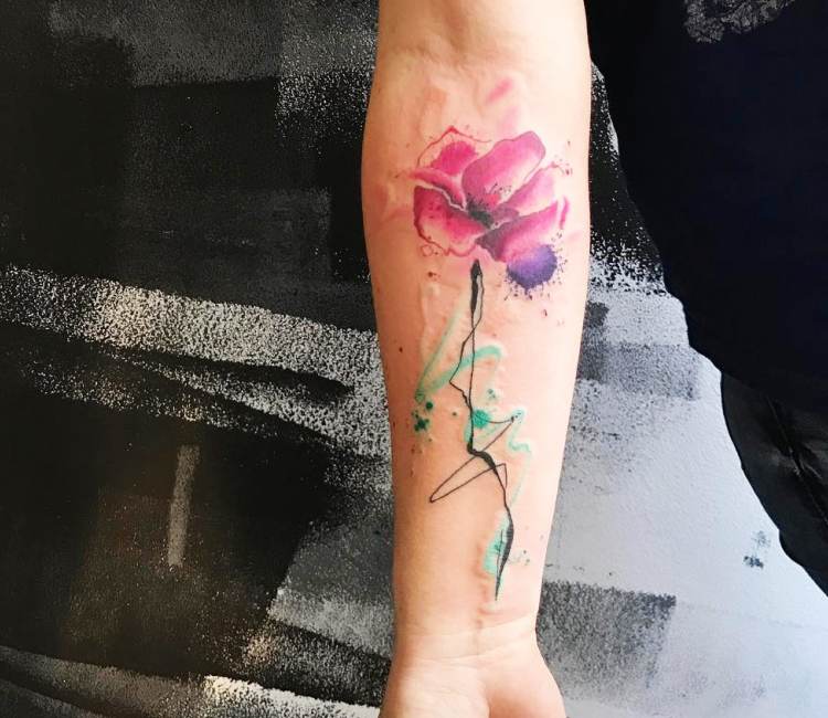 Temporary Tattoo/flower Tattoo/floral Tattoo/watercolor Tattoo/ Feminine  Tattoo - Etsy