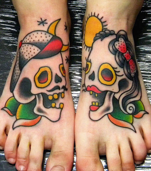 Foot skeleton tattoo @ Kreepy Tiki Fort Laudiedadi : r/tattoos