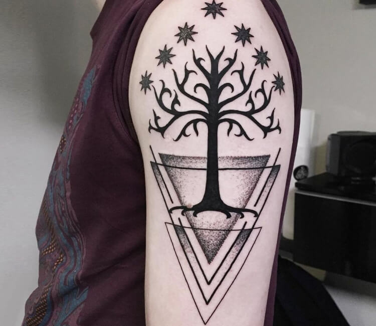 White Tree of Gondor tattoo done in white ink  9GAG