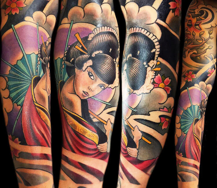 1st Edition Tattoo Parlour - #sleeve #tattoo #tattoos #samurai #japan  #sunset #japanese #japanesetattoo #colour #colourtattoo #ink #mountain  #awesometattoos #amazingtattoos #tattooideas | Facebook