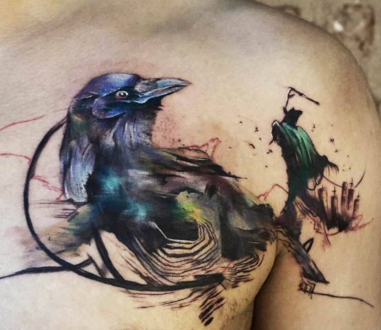 Raven tattoo by Koit Tattoo | Post 18591