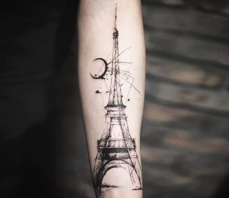 Eiffel Tower tattoo by Tattooer Nadi  Post 15718