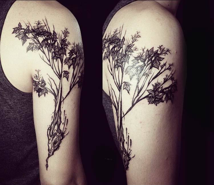 Plants tattoo by Tattooer Nadi | Post 15634