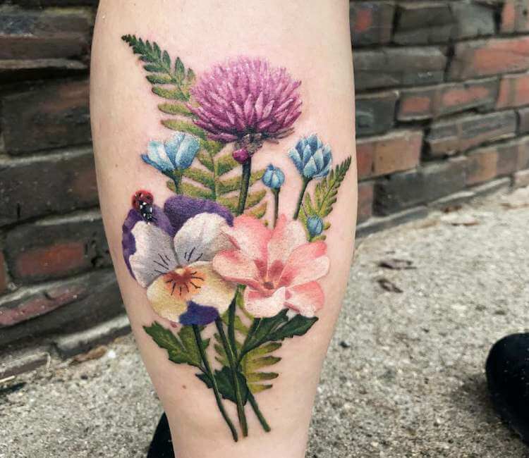 Clover Tattoo on Woman's Shoulder