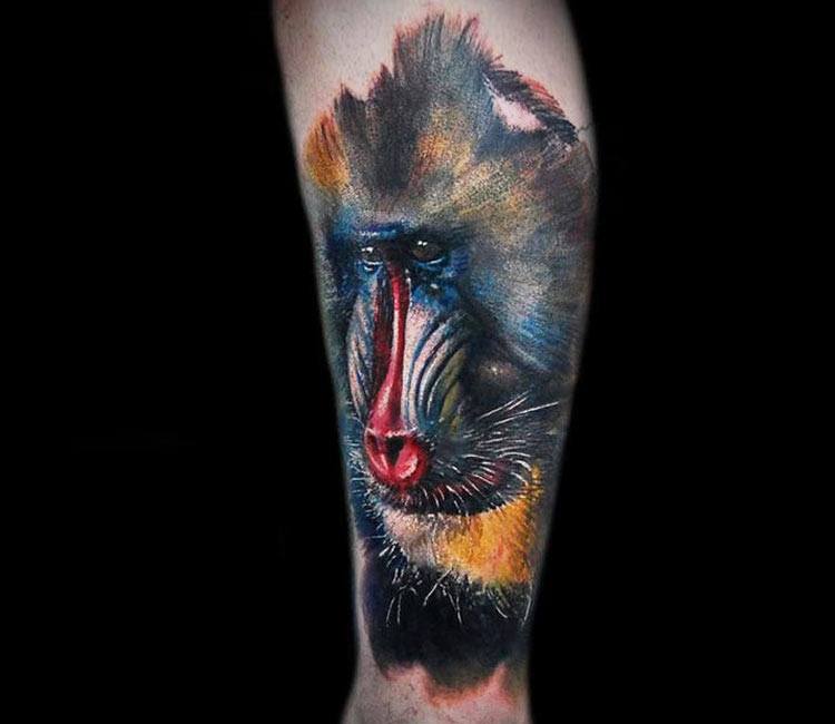 Mandrill tattoo by Tomasz Tofi Torfinski Post 9731