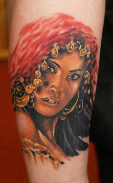 Mexican Sugar Skull Woman Tattoo Art