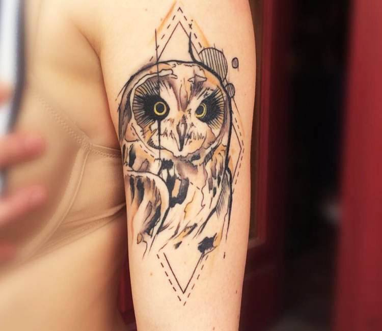 Ethnic Style Owl Tattoo Stock Illustration  Download Image Now  Abstract  Animal Art  iStock