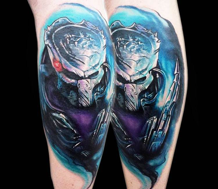 Aliens and Predators  Alien vs Predator tattoo via jimsmashcom