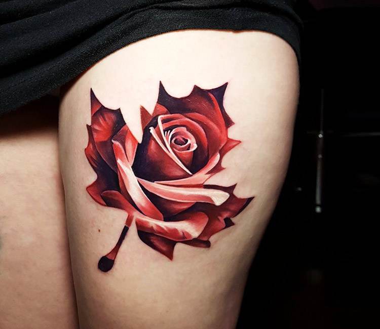 SAVI Temporary Tattoo Stickers 3 Big Rose Flowers Leaves Design For  Men Women Size 21x11cm  1Pc