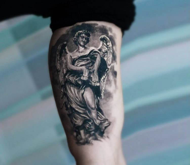 guardian angel forearm tattoo for women｜TikTok Search