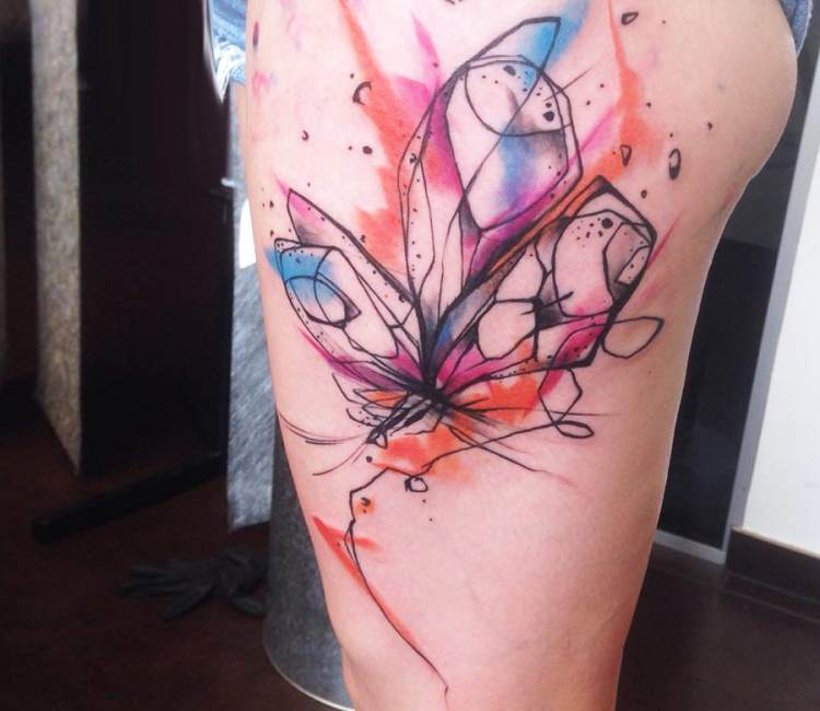 abstract butterfly tattoo