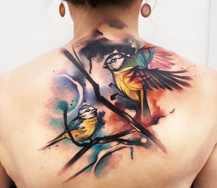 Watercolor bird | Aleksandra Katsan | Flickr