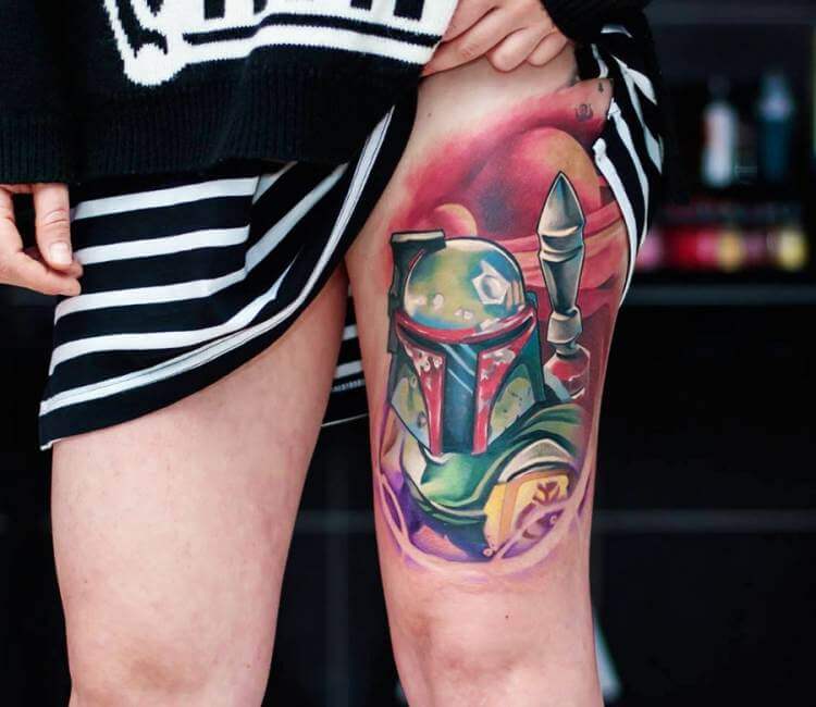 A Boba Fett tattoo from my Halloween special this year xpost from r tattoos  rStarWars