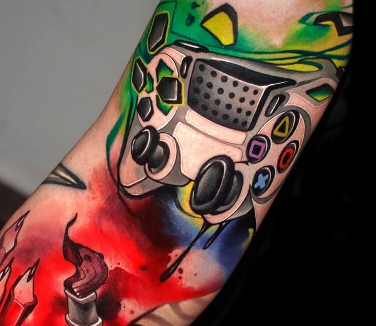 Microsoft Xbox One S Controller Skin - Gothic Tattoo by SANCTUS | DecalGirl