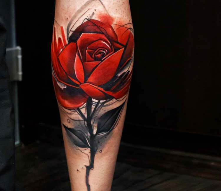 Red rose tattoo by Uncl Paul Knows | Post 22912
