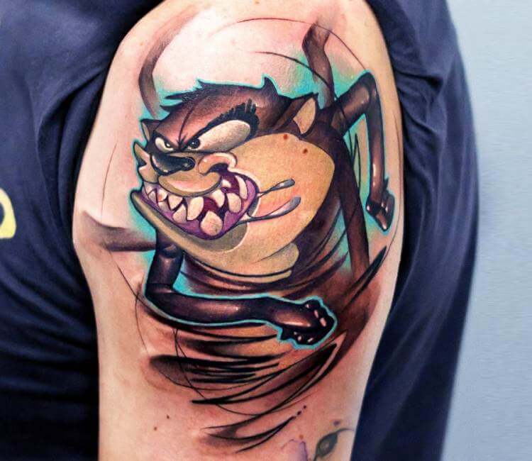 40 Tasmanian Devil Tattoo Designs For Men  Cartoon Character Ink Ideas