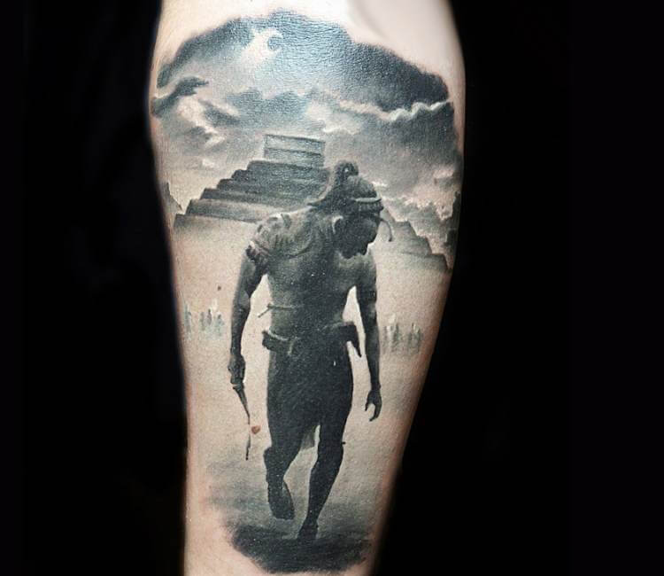 Apocalypto tattoo by Vasilii Suvorov