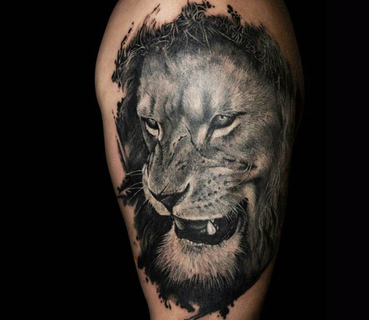 awesome watercolor lion tattoo : r/Tattoocoverups