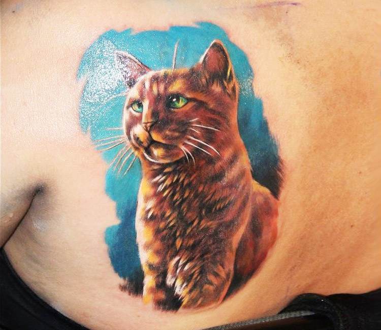Watercolor Cat Tattoo Done by tatts_by_tasha at Inkchanted Arts Tattoo  Studio : r/tattoo