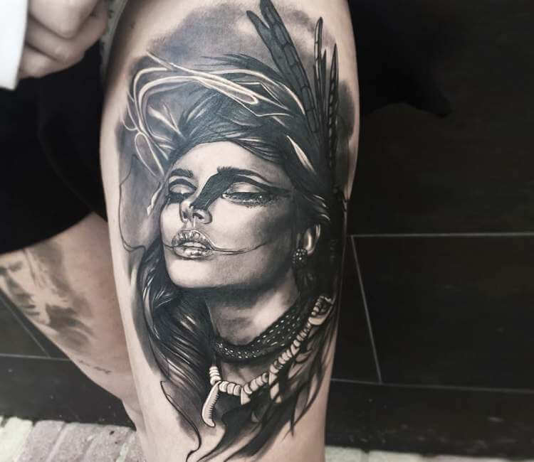 Squaw tattoo by Victor Del Fueyo | Post 22631