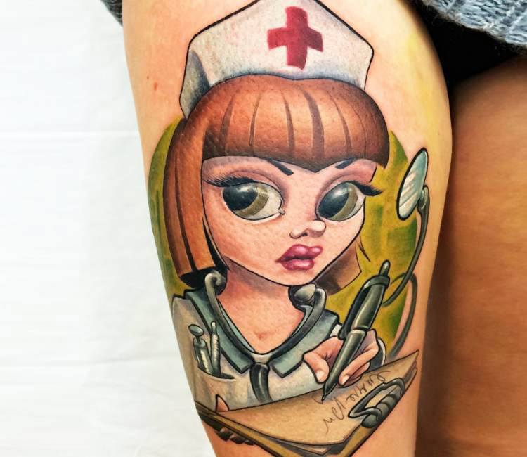 Sexy nurse pin up for tattoo  by lynzall on DeviantArt