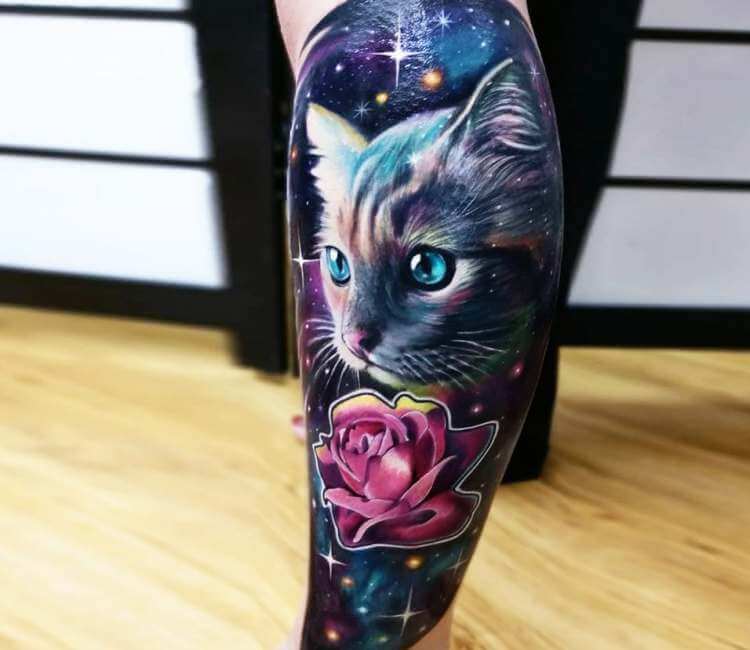 Space Cat tattoo by Vinni Mattos  Post 23382