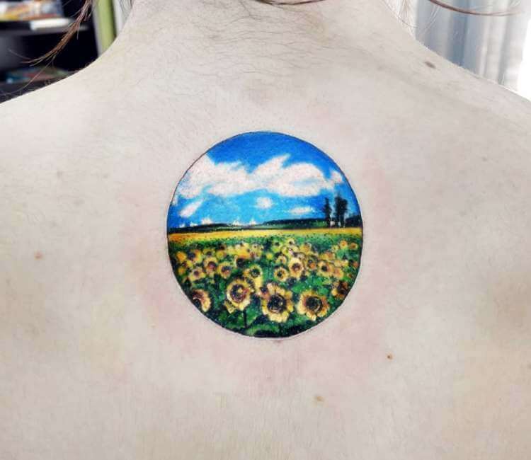 Sad to see the pumpkin patches and sunflower fields gone so soon but at  least we have this big and bright tattoo by hayleybrilliance to   Instagram
