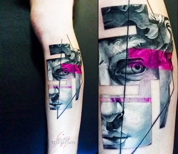Uncle Chronis tattoo and body piercing  Abstract face tattoo done by  nickanastasiadisuct For more cool tattoos dont forget to follow our  page unclechronistattoo      tattoo tattoos onelinetattoo 