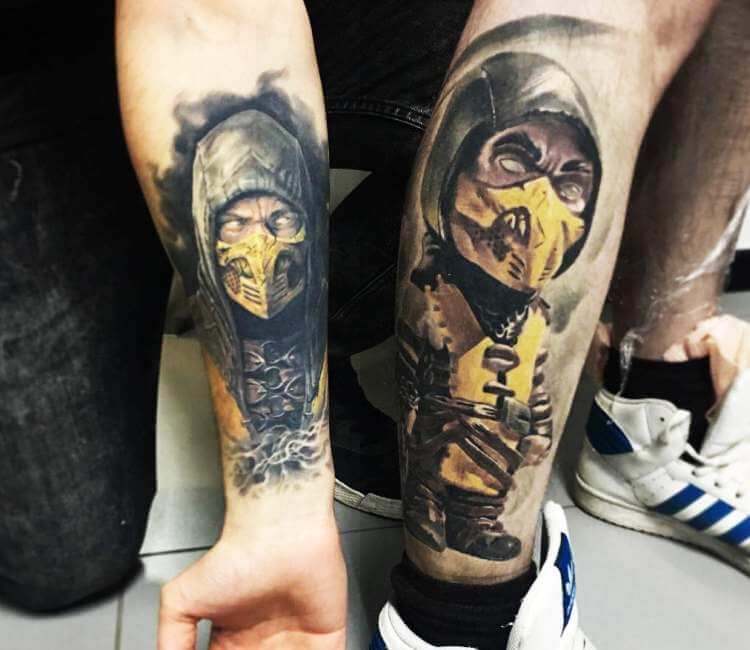 Mortal Kombat tattoo by Vladislav Shetikov