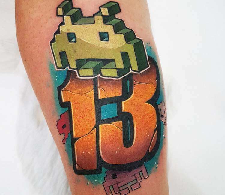 Space Invaders  first tattoo by Kuba Stanek on Dribbble